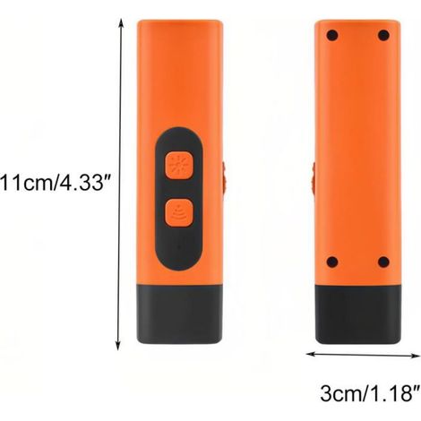 Répulsif ultrasons chien 3 fréquences réglables, LED, anti-aboiement rechargeable, portable pour intérieur/extérieur (1/5)