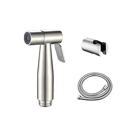 douchette De Toilette En Acier Inoxydable Avec Tuyau - Douchette De Toilette, Raccord G1/2 Standard, Bidet Conomie D'eau, Pour Le Nettoyage Des T (1/5)