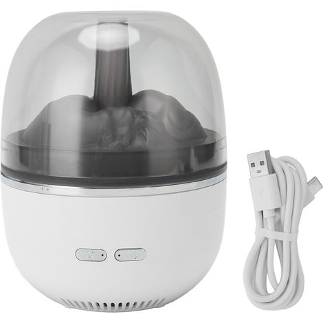 Diffuseur d'huiles essentielles ultrasonique 260 ml, brume réglable d'une touche, avec lumière colorée pour yoga et sommeil, blanc (1/5)
