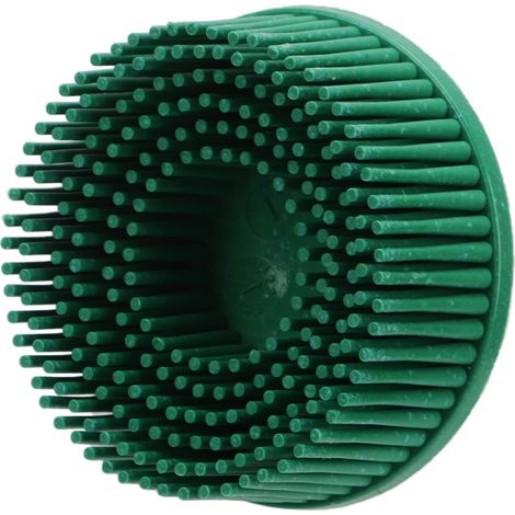 Disque abrasif à lamelles 2 pouces, tige d'attache pour ponçage métal, élimine bavures, rouille et revêtements, vert (1/5)