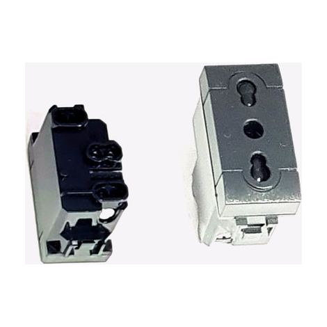 MODULE DE COURANT COMPATIBLE PRISE ÉLECTRIQUE LIVING 2P+T 16A 250V NOIR CL 105