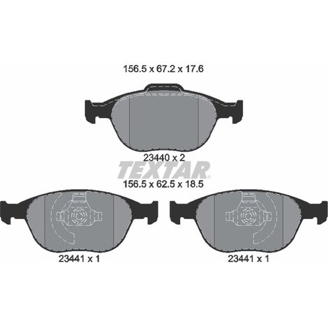 Kit de plaquettes de frein, frein à disque Textar 2344004 FORD 1360303 1763678