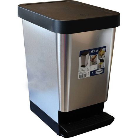 PATTUMIERA PER RACCOLTA DIFFERENZIATA 'MODA' 25 lt. - cm 27,4 x 37,9 x 45 - carbonio