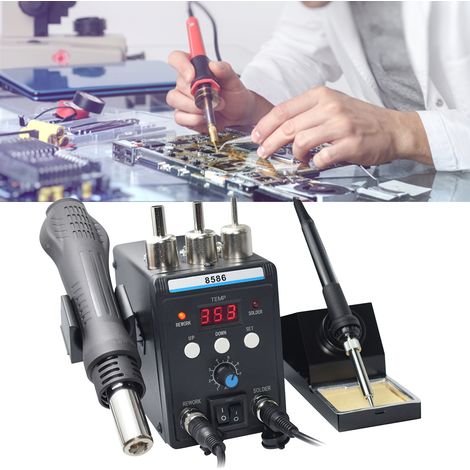 Station de Désoudage Numérique 2 en 1 avec Fer à Souder 220V, pour Dépannage et Réparation de Circuits Électroniques (1/5)