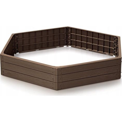 Prosperplast Base Wood carré potager couleur brique