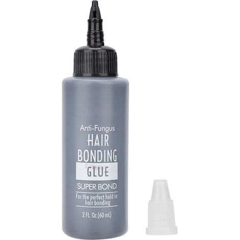 Gel-colle hypoallergénique pour la fixation de postiches, perruques et extensions de cheveux, usage professionnel en salon, 60 ml (1/5)