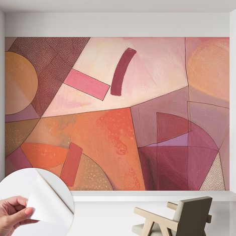 Fotomurale adesivo - Carta da parati adesiva - per la cucina camera da letto per la soggiorno - Forme colorate 152x104 cm (1/5)