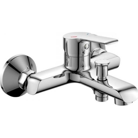 Rubinetto miscelatore ottone cromato per vasca da bagno doccia 1/2" ROLL 87107