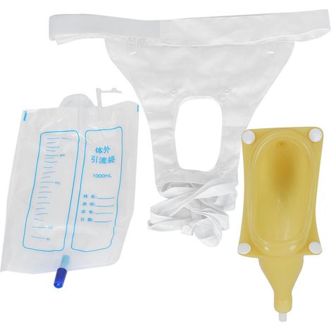 Poche de recueil d'urine en latex pour adultes avec cathéter, adaptée aux personnes âgées (hommes et femmes) 3 (1/5)