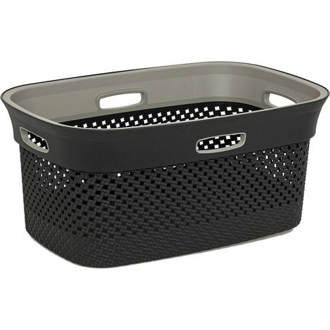 Cesto per biancheria purl 45l grigio - 5five (1/2)