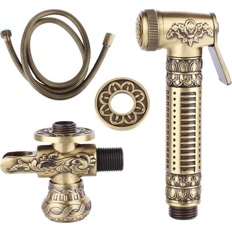 Antik-Stil Bidet-Sprühset aus Gold und Kupfer – Druckstrahl (1/4)
