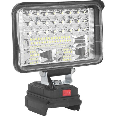 5400 lm LED-Arbeitsleuchte, leistungsstarke, kabellose Beleuchtung, wiederaufladbarer Akku kompatibel mit BL1430, BL1440, BL1450 und BL1460, heller, tragbarer Scheinwerfer für Baustellen und Werkstätt (1/5)