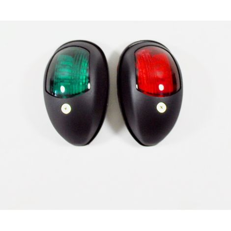 Black, illuminated gate light 12–24 V 98 x 55 x 35 mm – accessory for shipping and water sports – LED ISURE