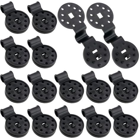 Clips de fixation noirs pour filets d'ombrage (50 pièces) - Fixation pour toiles de clôture, toiles coupe-vent et filets d'ombrage (1/5)