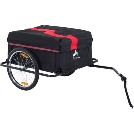 Remorque cargo pour vélos, remorque de transport, noire, neuve (1/5)