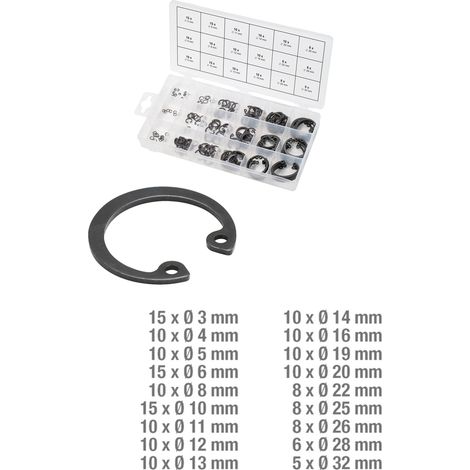 KS Tools - Assortiment de circlips de type interne x180 - 970.0090