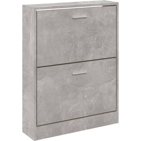 Scarpiera mobiletto portascarpe mobile per ingresso/corridoio/soggiorno 59 x 17 x 81 cm legno ingegnerizzato grigio 020021822