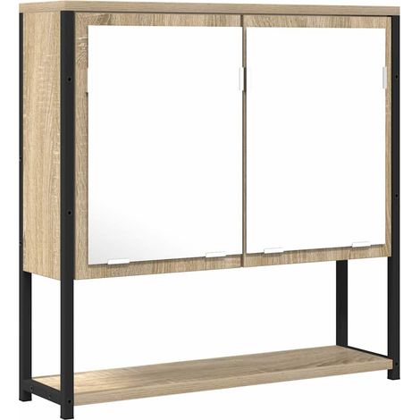 Maison Exclusive - Badezimmer Spiegel mit Regal Wandmontiert Beig