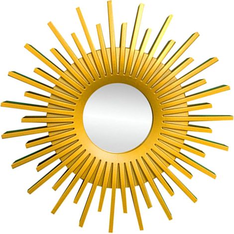 Miroir Rond - Forme Soleil - Verre Trempé - Pour Salle De Bain Chambre Et Entrée - 25 Cm De Diamètre - Lot De 2 (1/5)