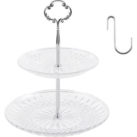 Mangeoire à oiseaux à 2 niveaux pour l'extérieur, avec plateau suspendu et crochet, idéale pour la décoration de jardin. (1/4)