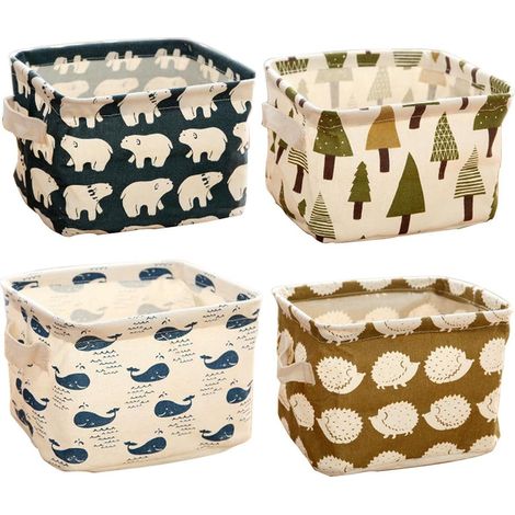 4-teiliges Wäsche-Organizer-Set (Bleine, Eisbär, Igel, Bäume) (1/3)