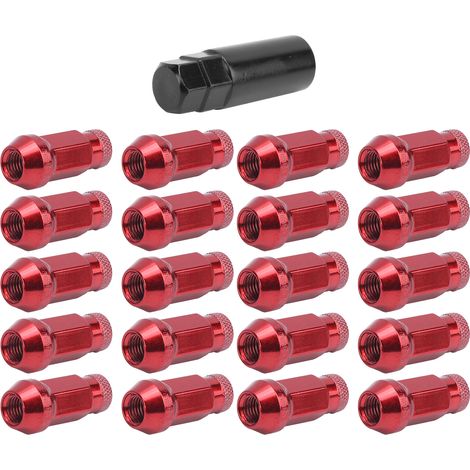 Zoternen 20 Radmuttern Legierter Stahl 50BV30 Gewinde M12x1,5 Hochfest Rot Ersatz für Mazda