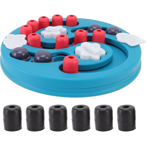 Interaktives Hundespielzeug: Fördert die geistige Entwicklung, reduziert Langeweile und Ängste. Interaktiver Leckerli-Spender für Welpen und Hunde, Farbe: Seeblau. (1/5)