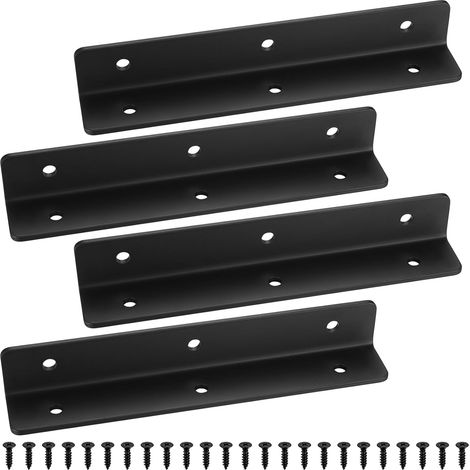 Lot de 4 Équerre d'angle, Acier Q235, 190x30x30mm, Renfort robuste, Meubles, Tables, Armoires (1/5)