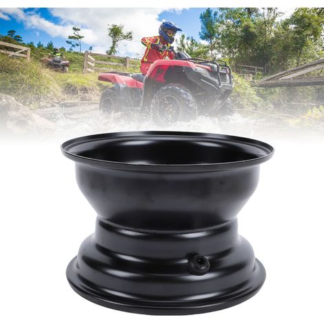 Jante de roue 16x8-7 pour quad, kart, UTV, 3 trous de fixation, 7 pouces, compatible avec pneus tout-terrain Kazuma (125 ml et 150 ml), noire. (1/4)