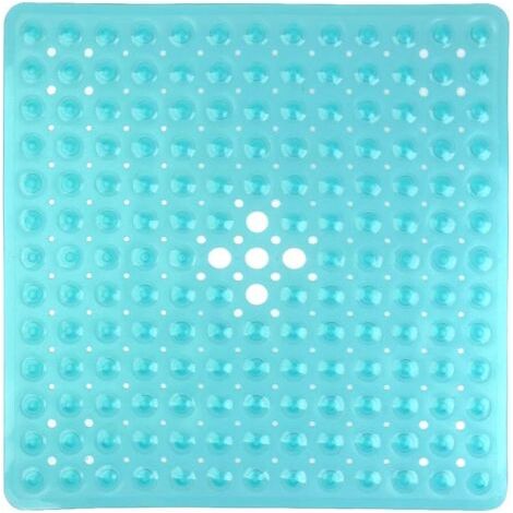 BUNTHAUS Tapis de Douche Antidérapants Carré en PVC 53 × 53cm, Tapis de Bain avec Ventouse pour Cuisine et Salle de Bain - Vert
