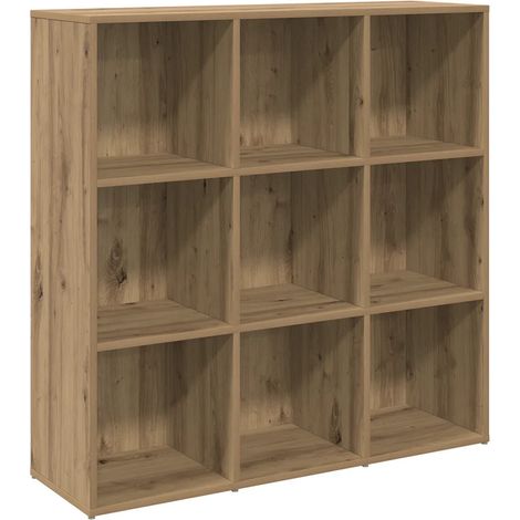 Libreria dal design classico con ampio spazio contenitivo 98 x 29 x 97 cm realizzata artigianalmente in legno di rovere composito 020050697
