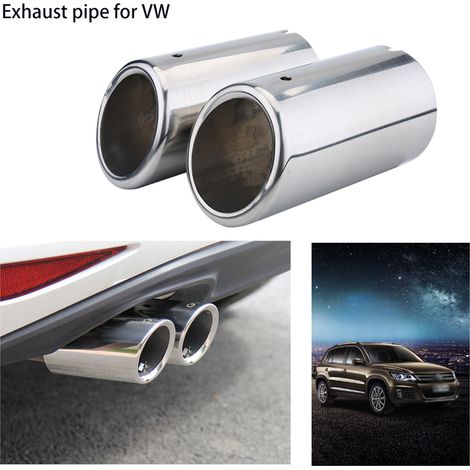Ej.Life Auto Auspuffblende Auto Verchromung Edelstahl Auspuffendrohre Schalldämpfer Tipps für Tiguan Touran Eos für 325i 328i (1/5)