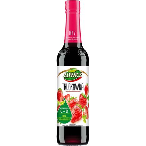 Łowicz Complemento alimenticio jarabe con sabor a fresa 400 ml
