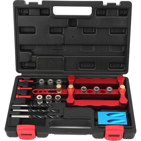 Poinçonneur de positionnement en alliage d'aluminium, guide de perçage avec échelle pour menuiserie, kit de localisation de trous. (1/5)