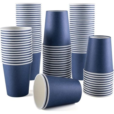 Navy Blue Paper Cups for Hot (1/5)