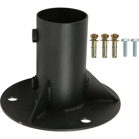 Base de Poteau Solide pour Clôture Grillage, Support Béton pour Poteaux Ronds 52mm - Fixation Mailbox et Drapeau (1/5)