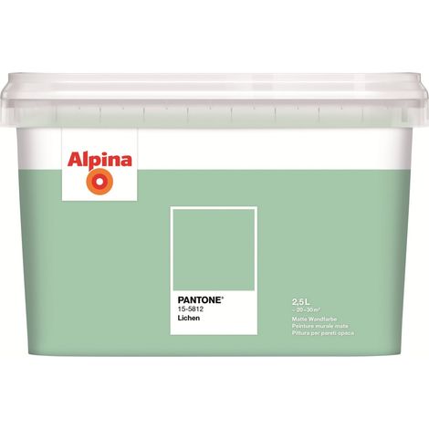 Alpina Wandfarbe Pantone matt lichen 2,5 L Wandfarbe (1/3)