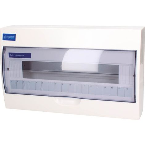 Cuadro eléctrico superficie 18 módulos Transparente (1/3)