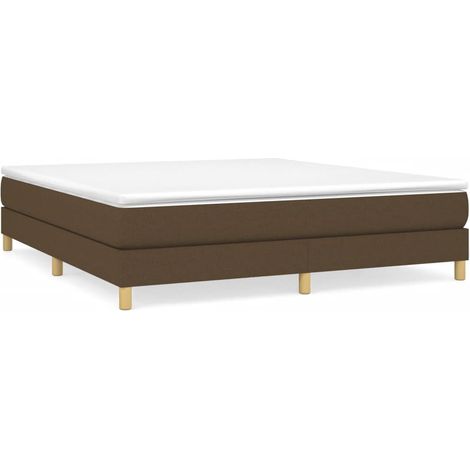 Maison Exclusive - Struttura Letto a Rete a Molle Marrone Scuro 180x200 cm Tessuto