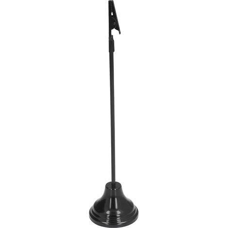 Porte-numéro de table robuste et durable, support de carte de place stable pour mariage, bureau ou fête, finition électrolytique noire (1/5)