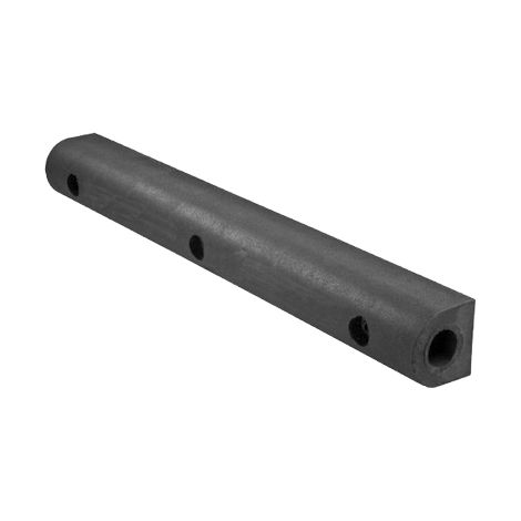 Butoir de protection RS PRO, Noir, Blanc, longueur 900mm en Caoutchouc ( Prix pour 1 )