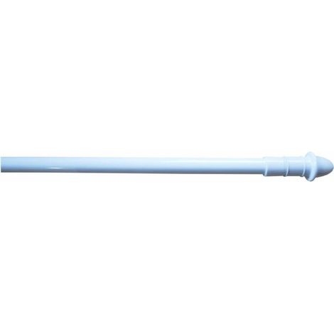 FPLUS portavis.ex.bl.46-72 1ud1600.6 , PORTAVISILLOS EXTENSIBLE CON SOPORTE Y TERMINALES,          DE 12 MM. DIAMETRO EN COLOR BLANCO.