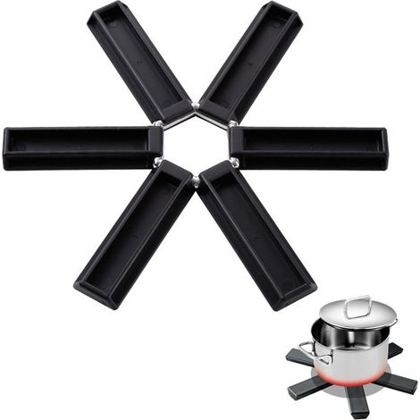 Support Pot Résistant Chaleur Isolation Thermique et Tapis Bol Anti-Brlure sous-Pot Pliable Antidérapant, Conception Creuse, Utilisé pour Support Casseroles et Ustensiles Cuisine (1 PCS) (1/4)