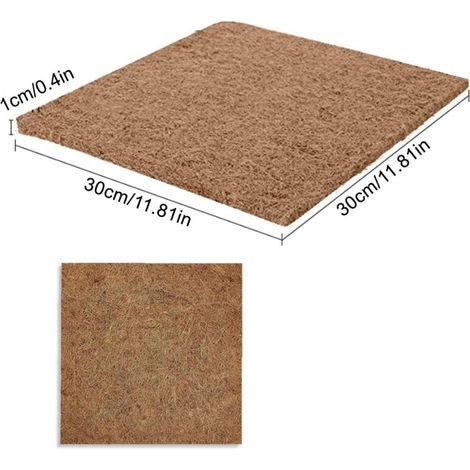 6er-Set Hühnerstallmatten Aus Kokosfaser – 50x30 Cm, Braun – Als Nistunterlage Für Eier & Kleintierstall