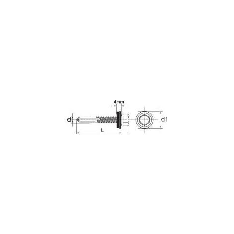TORNILLO AUTOPERFORANTE IMPAX CON EPDM 12MM GALVANIZADO 5.532MM - 3 STO - 63524 5.532