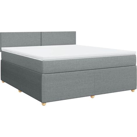 Maison Exclusive - Boxspringbett mit Matratze Hellgrau 180x200 cm