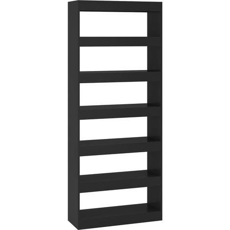 Maison Exclusive - Libreria/Divisorio Nero 80x30x198 cm in Truciolato