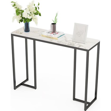 Mesa Consola Marmol Recibidor Entrada Estrecha Moderna Nórdica 100x30x78cm