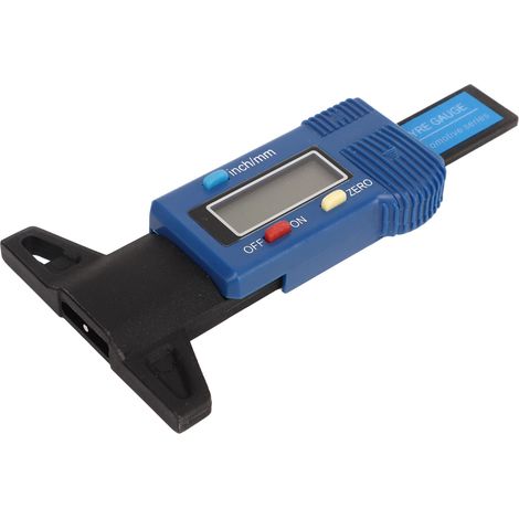 Jauge numérique de profondeur de sculpture de pneu 0-25,4 mm - Compatible avec les pneus de moto, voiture, camionnette et camion (1/5)