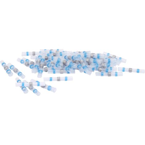 Lot de 50 connecteurs de fils étanches à souder SSTS31, manchons thermorétractables, connecteurs bout à bout bleus (1/5)
